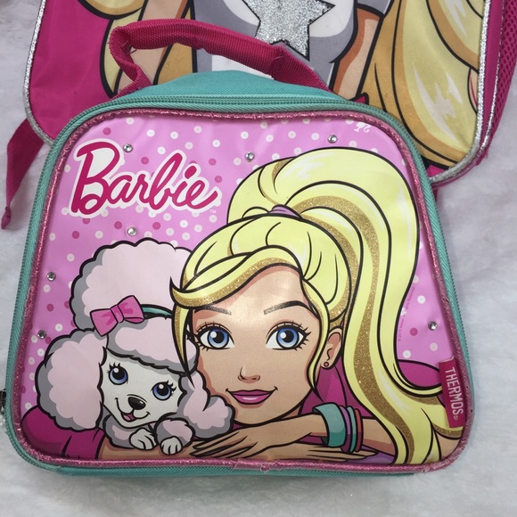 barbie backpack with lunch bag